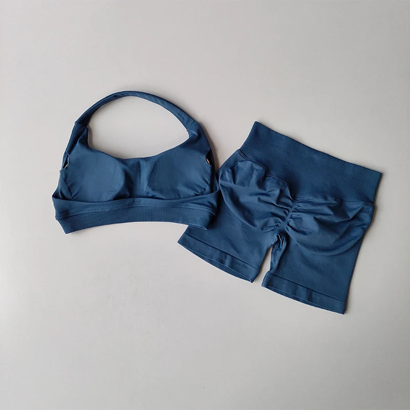 Peach Fit Yoga Bra Set