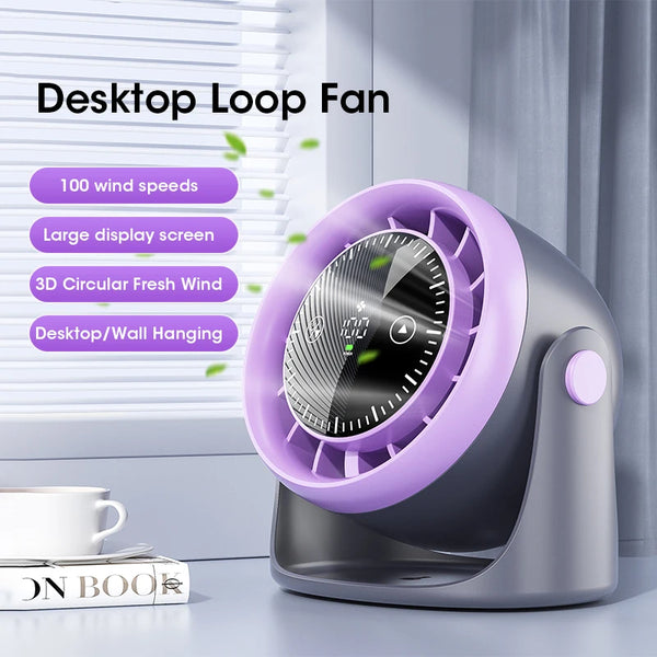 BreezeGlow Portable Mini Desk Fan