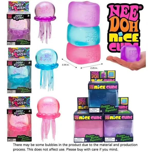 Jellyfish Stress Squish Cube Toy